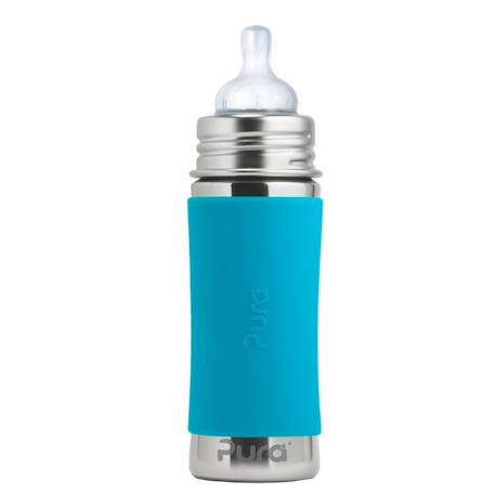 Pura - Biberon En Inox 325 Ml - Aqua Bleu
