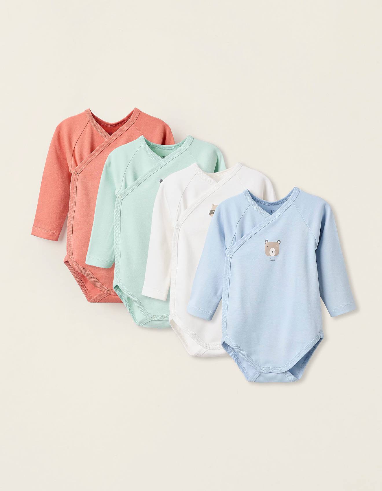 Pack 4 Bodies Croisés Multicolore