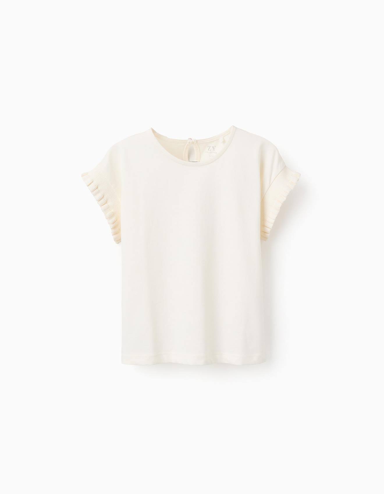 T-shirt De Coton À Manches Kimono Blanc