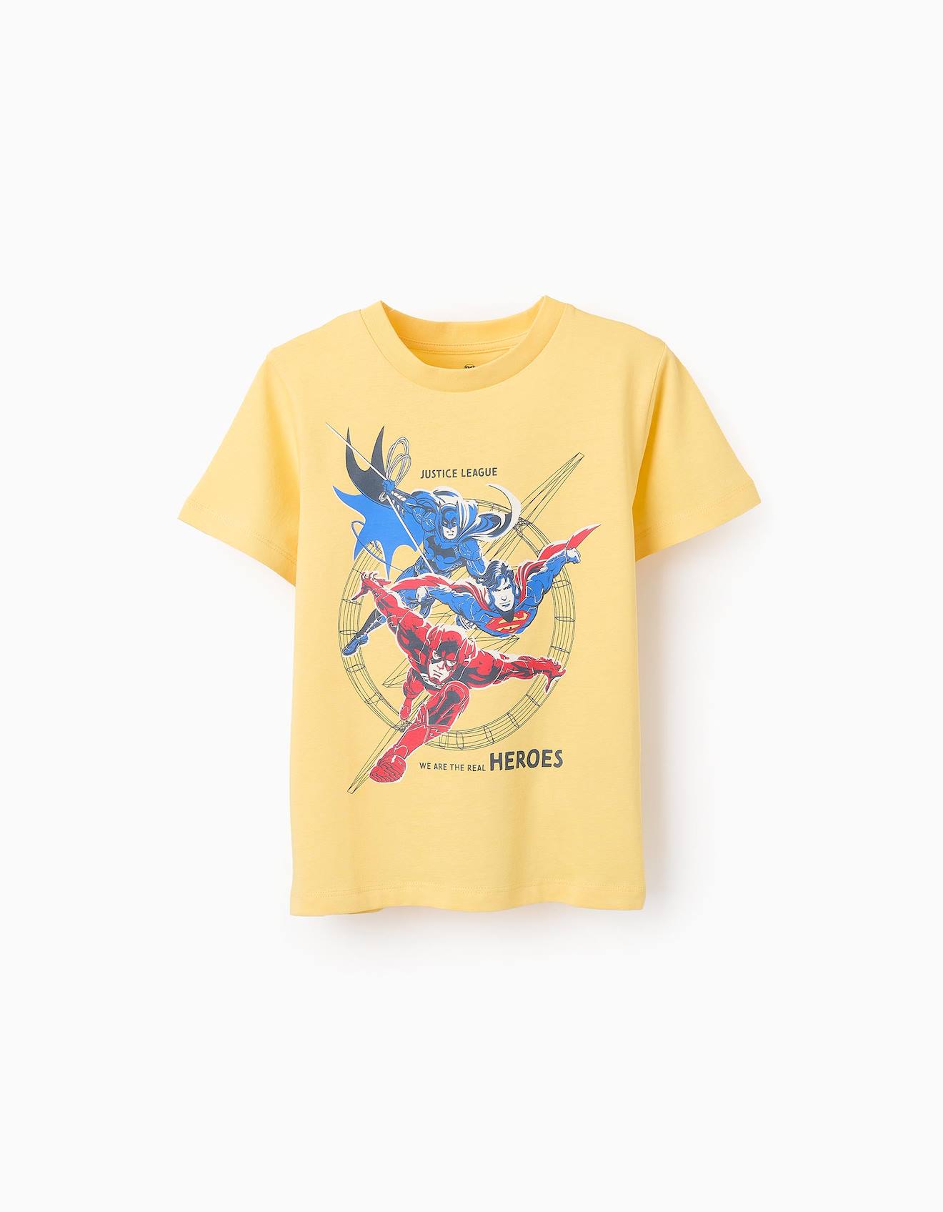 T-shirt La Ligue Des Justiciers Jaune