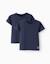 Pack 2 t-shirts unis en coton Blanc+Bleu foncé+Rouge 5 - vertbaudet enfant 