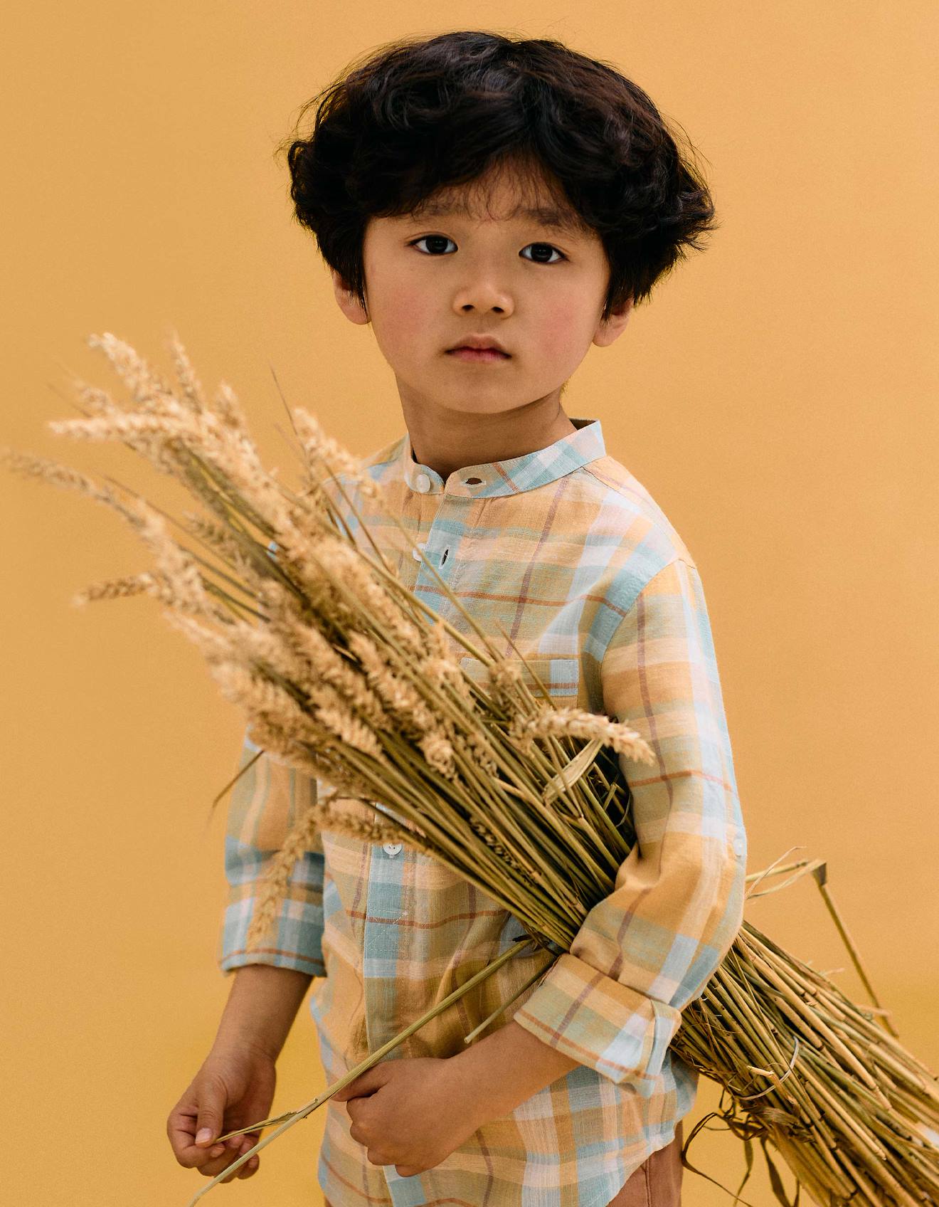 Chemise En Coton À Carreaux Brothers & Sisters Jaune Clair