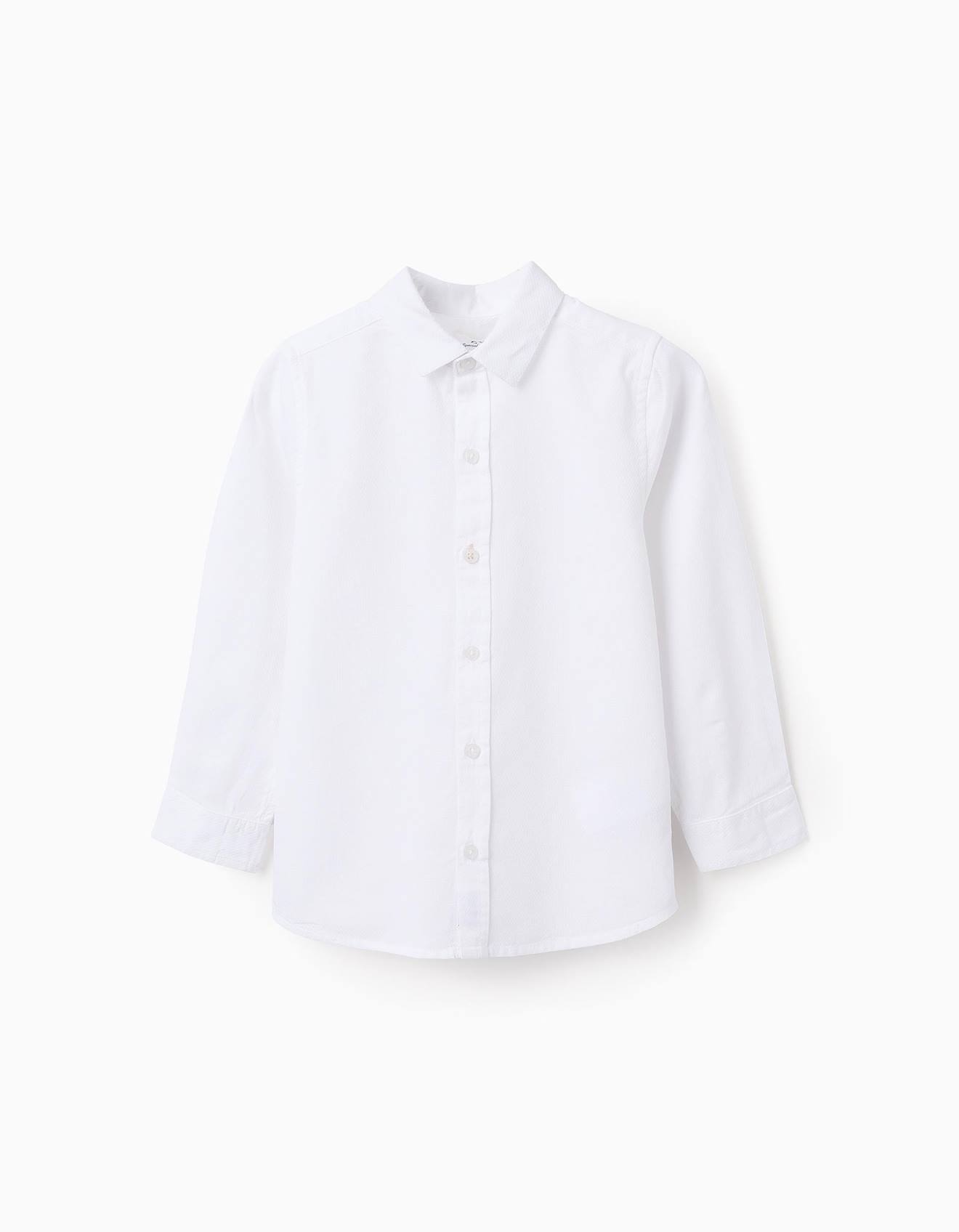 Chemise En Coton Texturé Blanc
