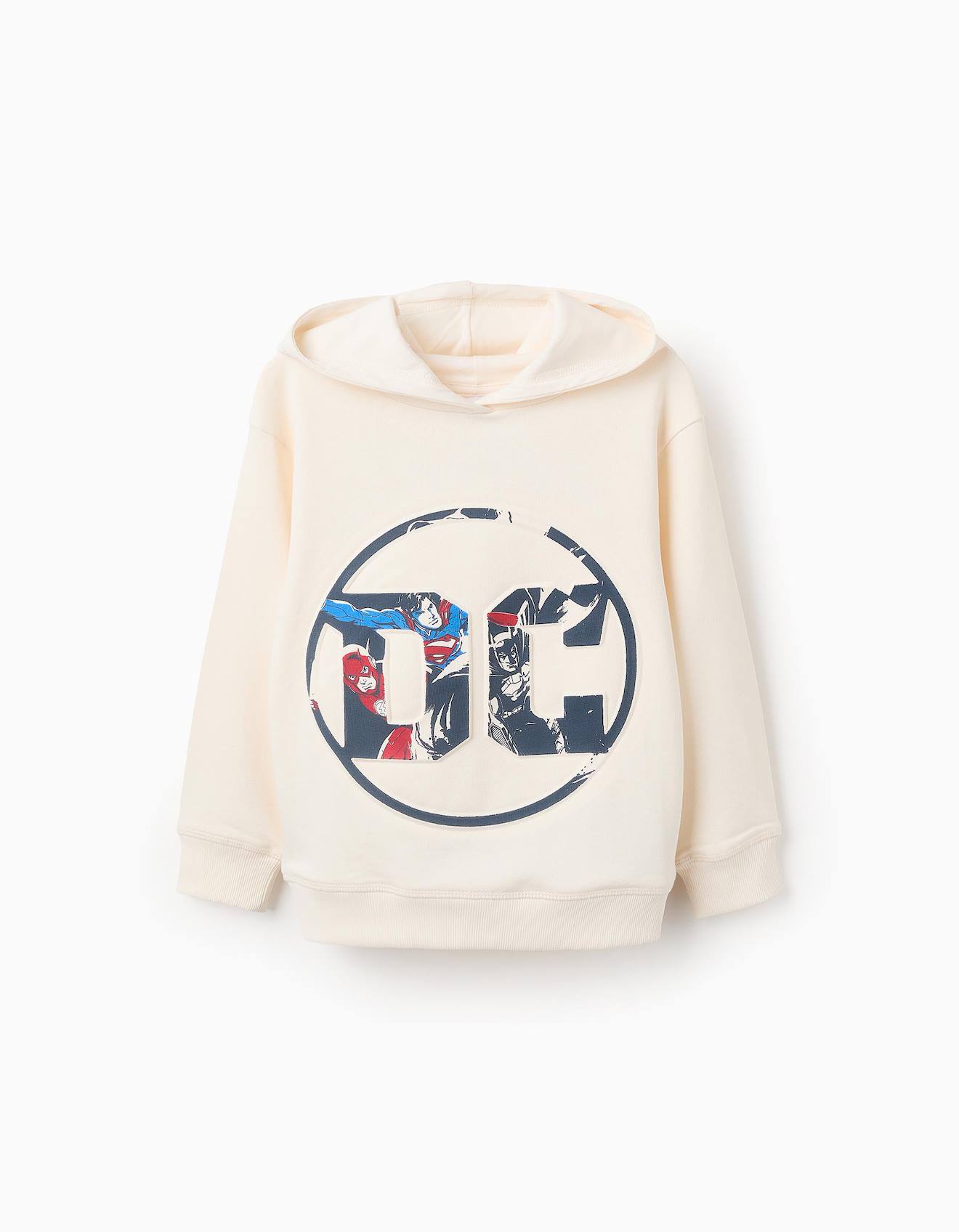 Sweat En Coton Avec Capuche Justice League Beige Clair