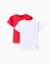 Pack 2 t-shirts unis en coton Blanc+Bleu foncé+Rouge 9 - vertbaudet enfant 