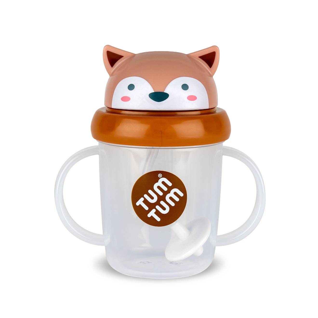 Tasse Anti Fuite + Paille Lestée Renard - V3 Marron