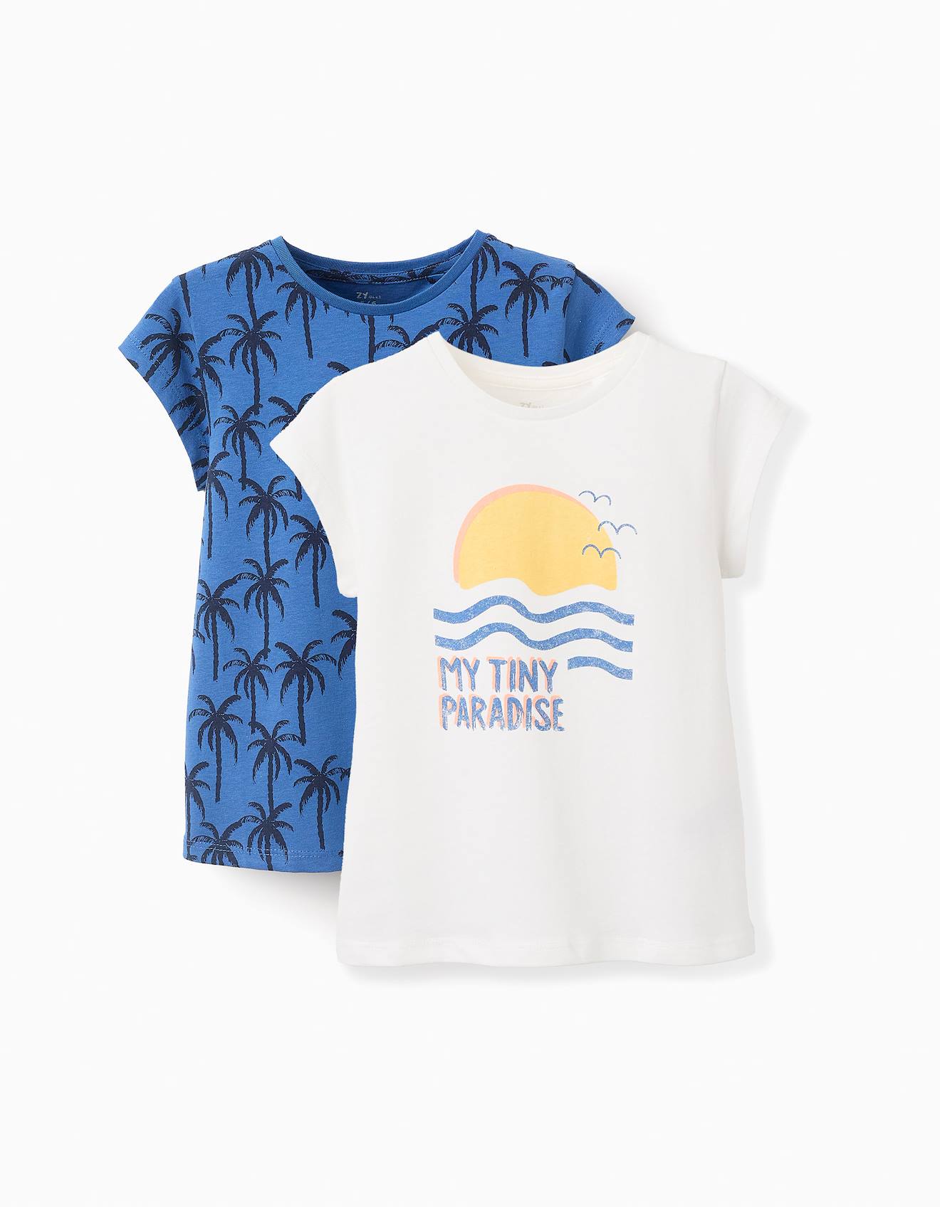 Pack 2 T-shirts En Coton Bleu