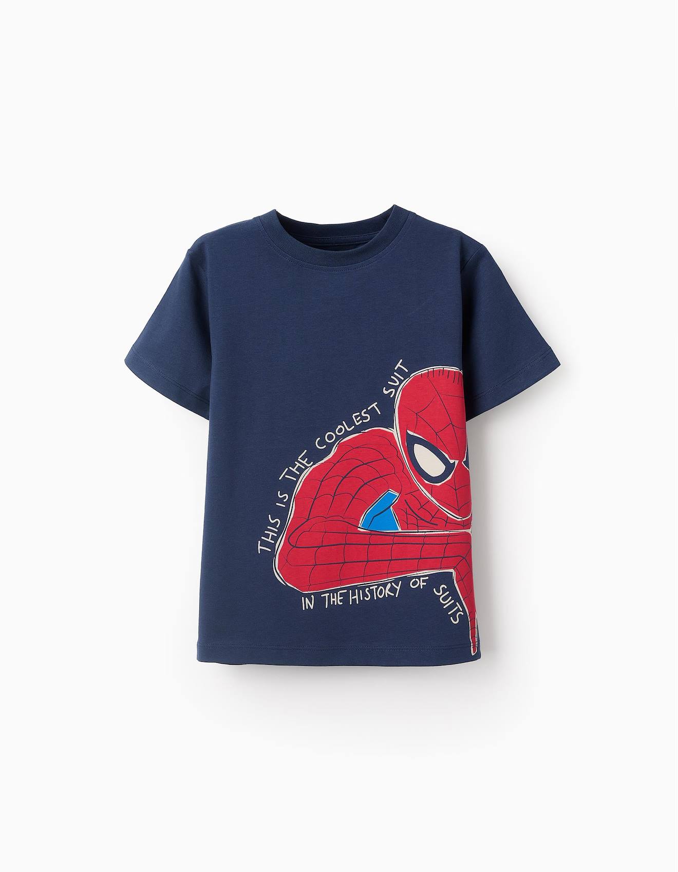 T-shirt De Coton Spiderman Blanc