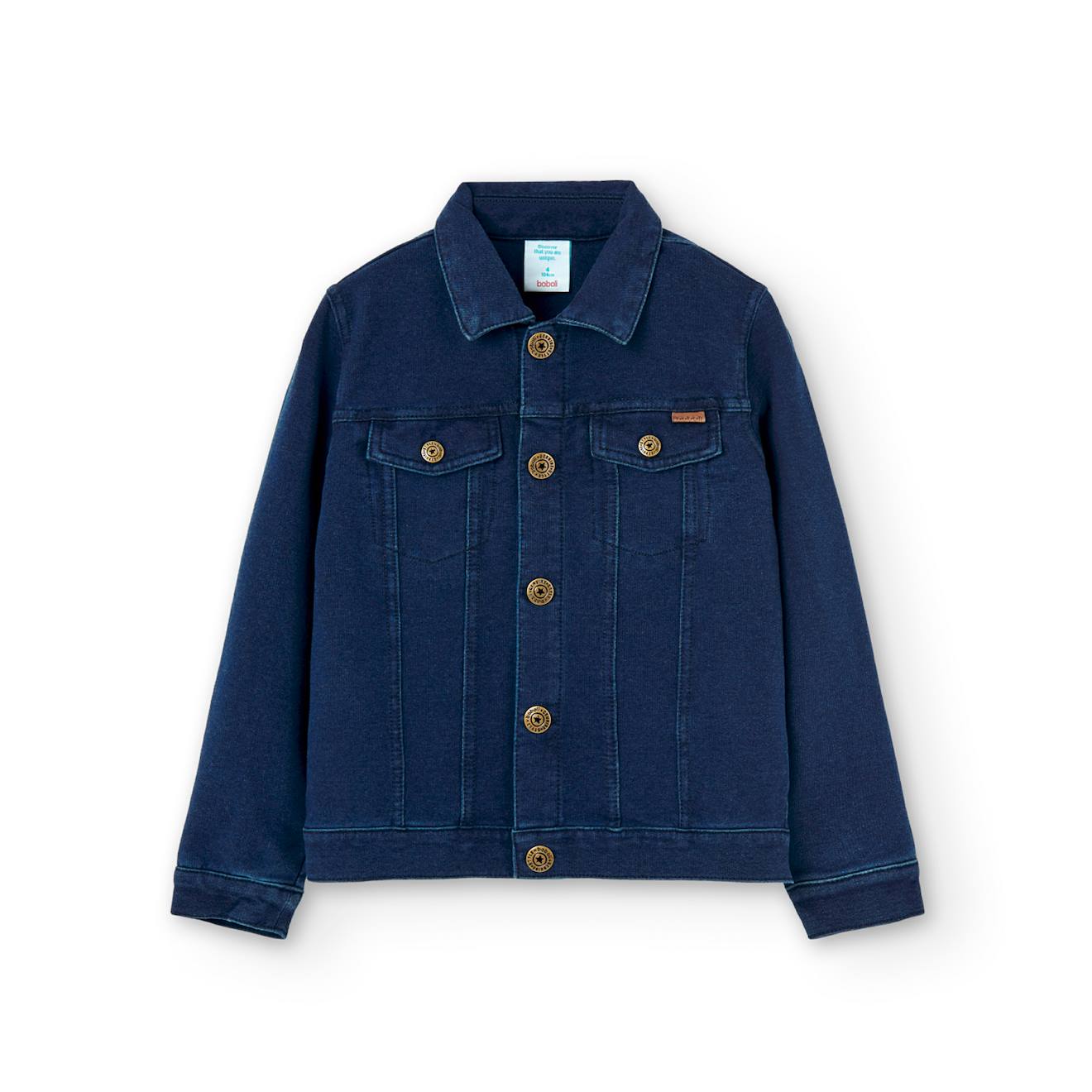 Veste Avec Col Chemise Et Boutons Métalliques Bleu