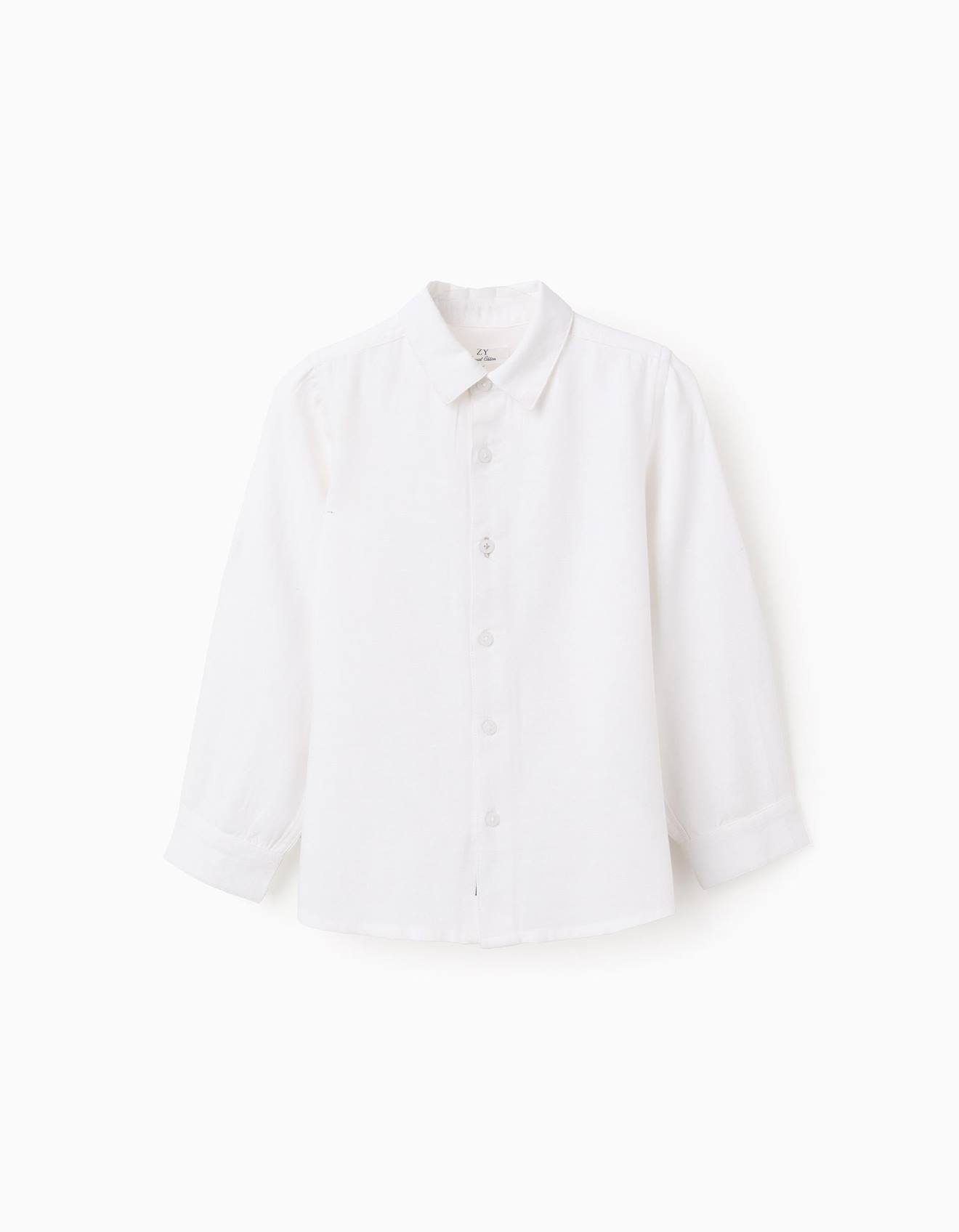 Chemise À Manches Retroussables Blanc
