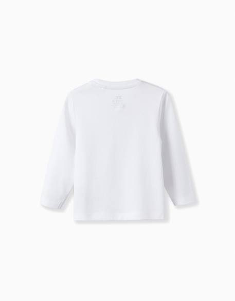 Pack 2 t-shirts à manches longues Blanc+Bleu foncé+Rouge 10 - vertbaudet enfant 