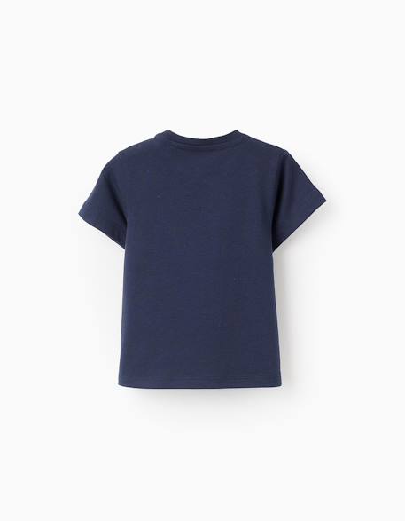 Pack 2 t-shirts unis en coton Blanc+Bleu foncé+Rouge 6 - vertbaudet enfant 