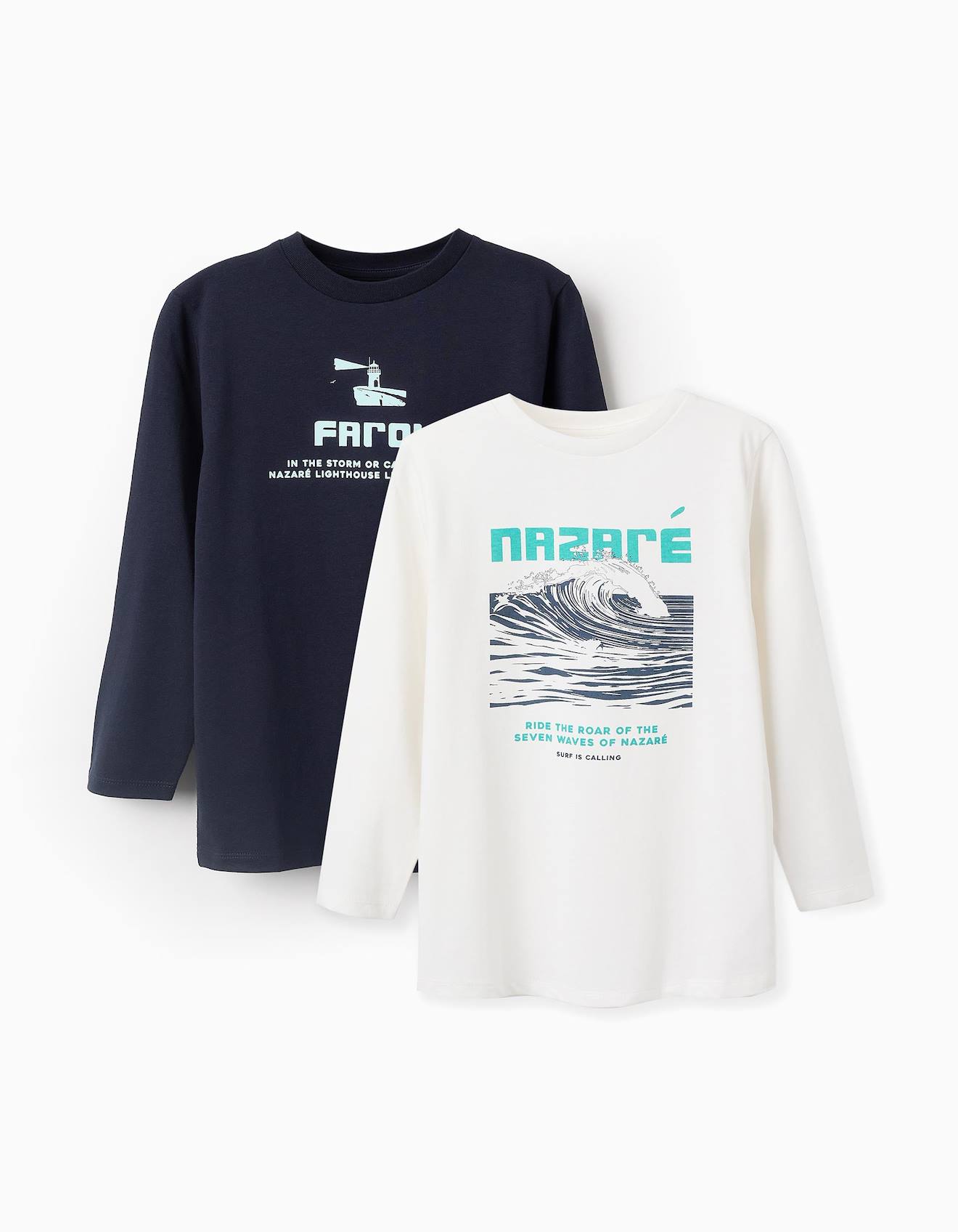 Pack 2 T-shirts De Manches Longues Beige Clair