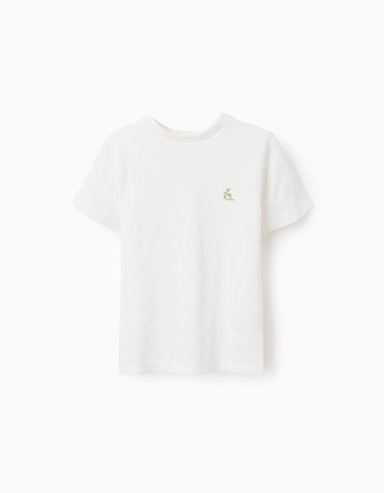 T-shirt En Coton À Rayures Texturées Blanc