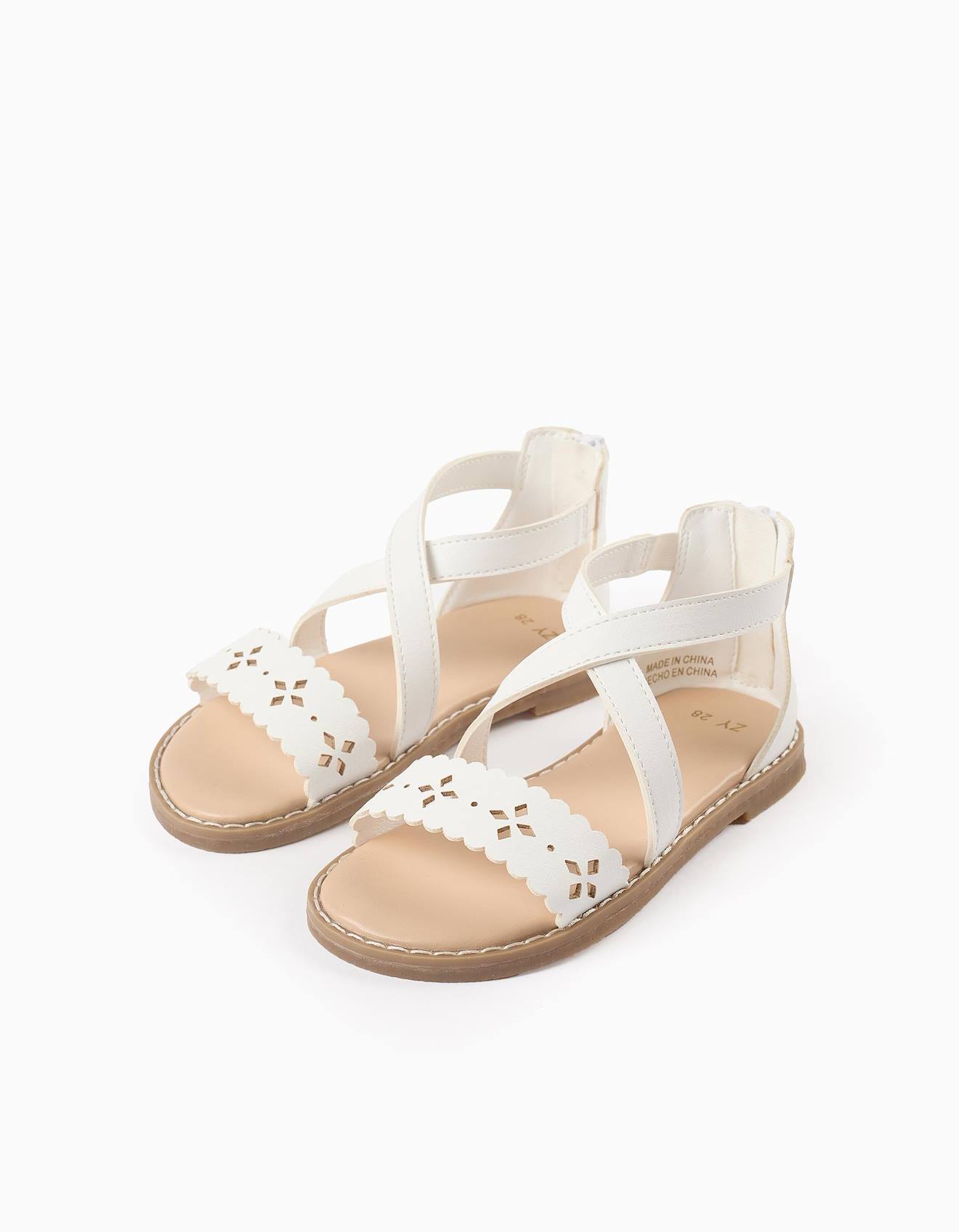 Sandales Avec Perforations Blanc