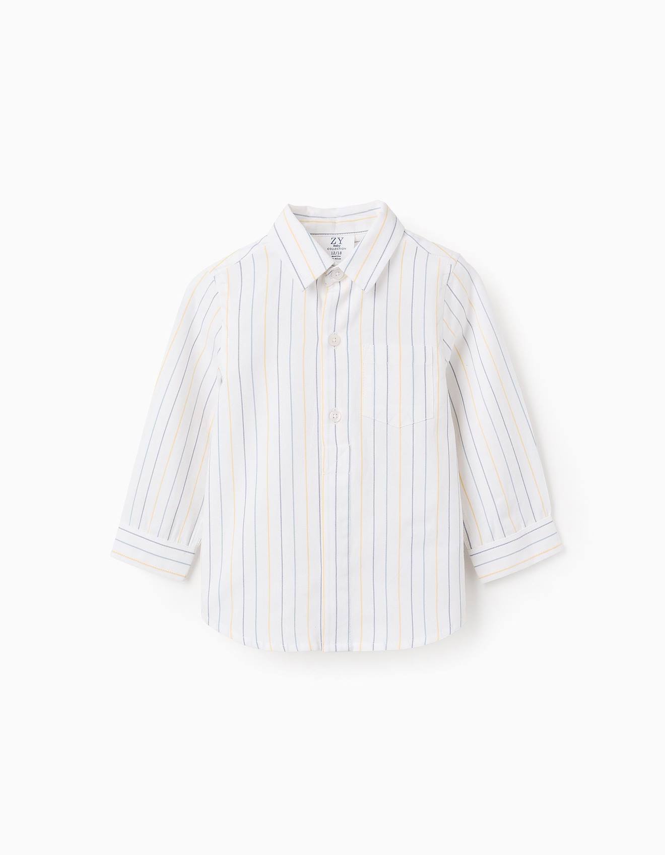 Chemise À Rayures Jaune Clair