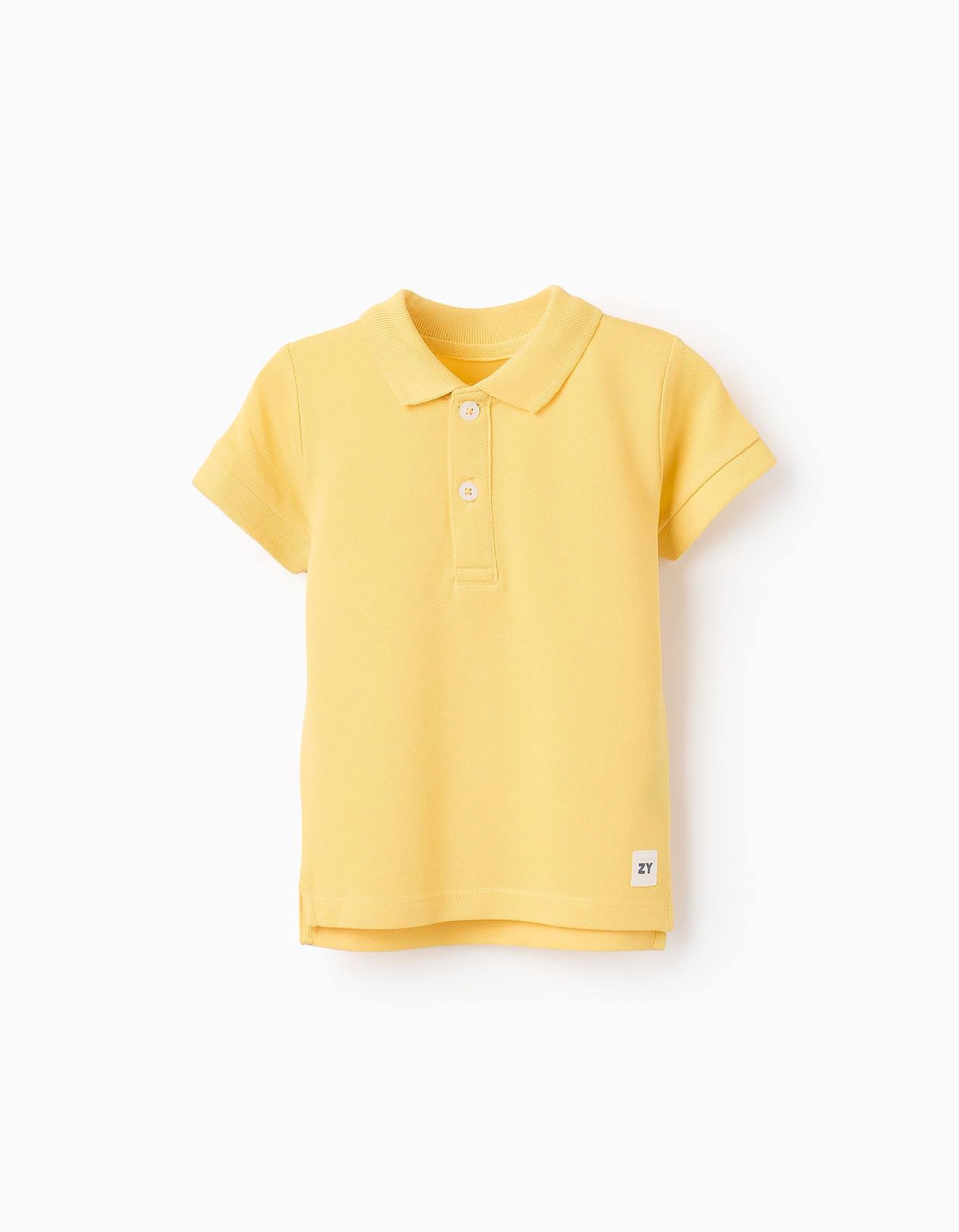 Polo En Coton Jaune