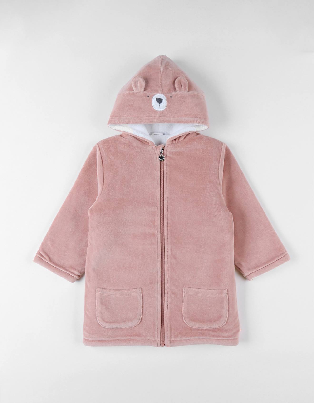 Peignoir Ours Velours Rose