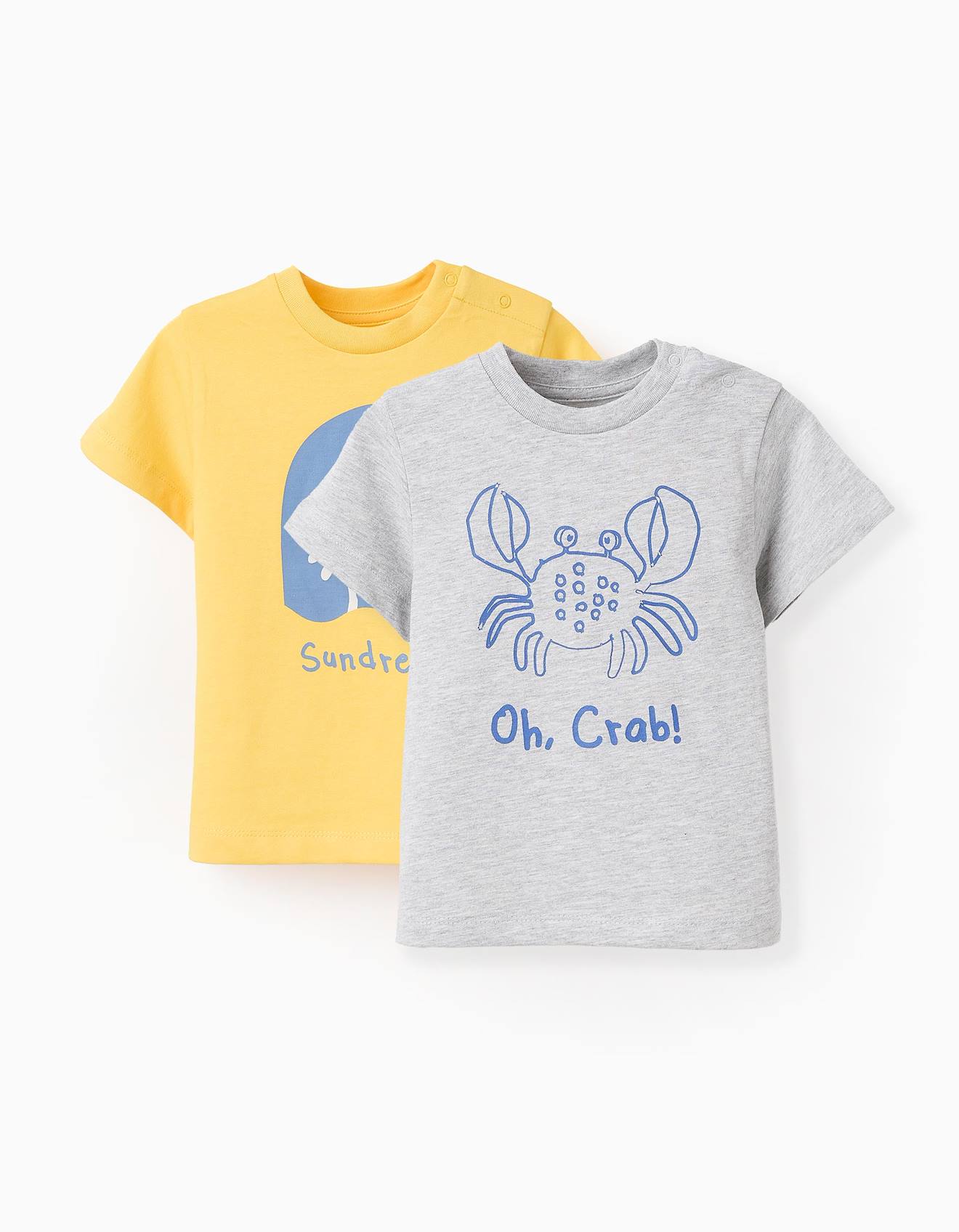 Pack 2 T-shirts En Coton Jaune