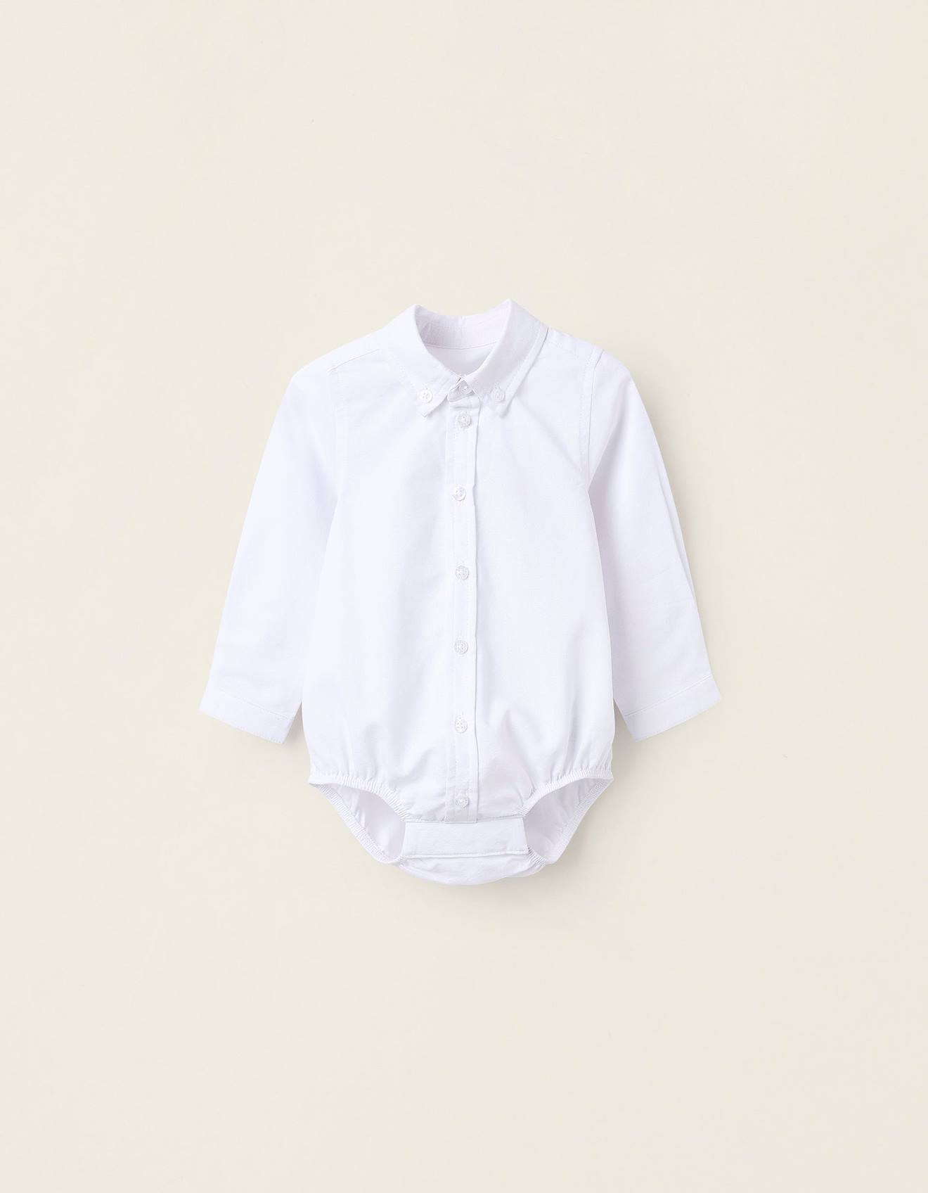 Body-chemise En Coton Blanc
