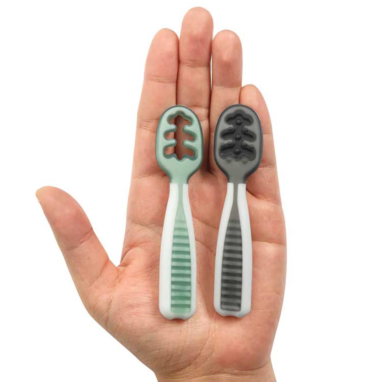 Lot De 2 Pré-cuillères Gris Et Vert Multicolore (NumNum) - Image 2