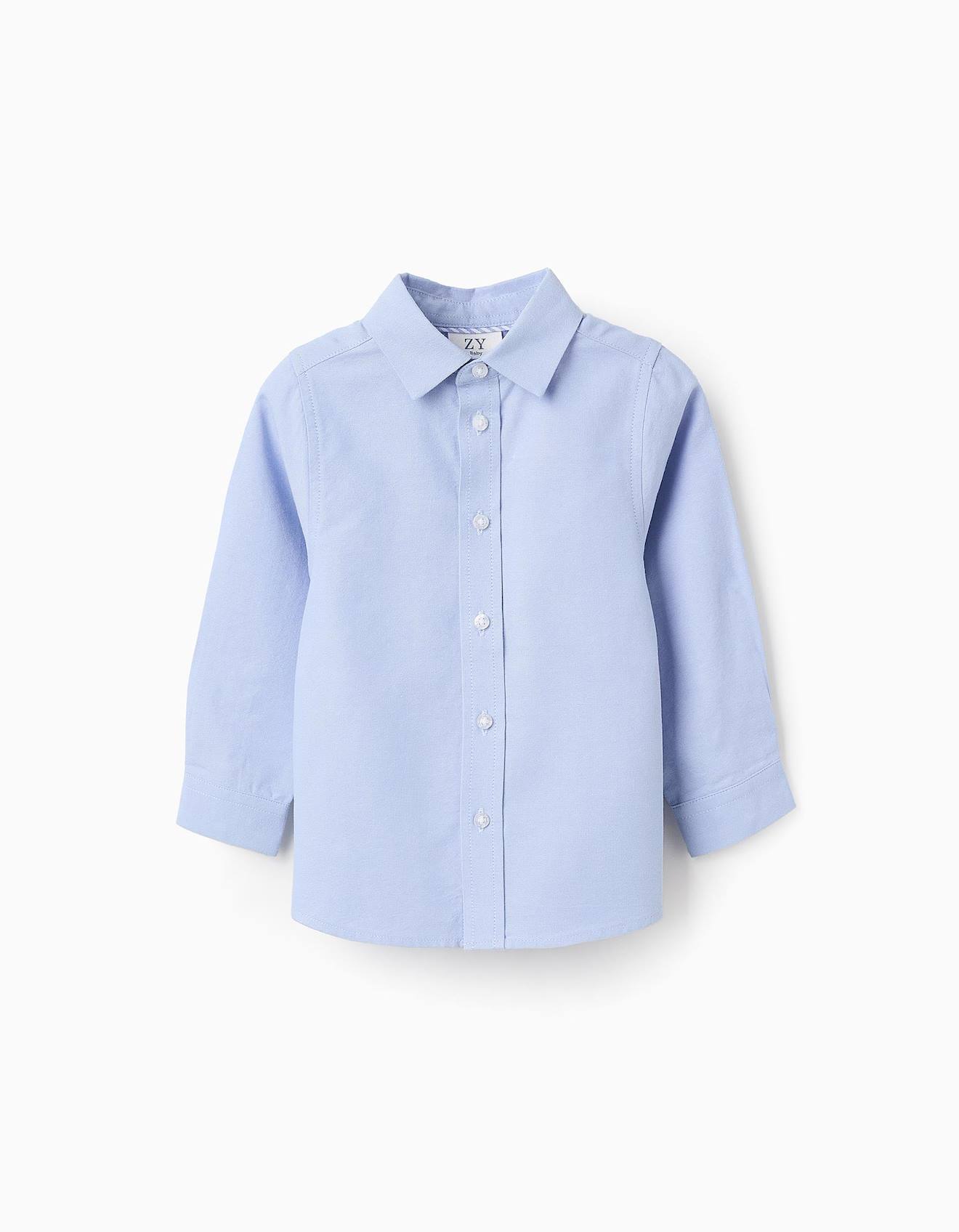 Chemise En Oxford De Coton Bleu Clair
