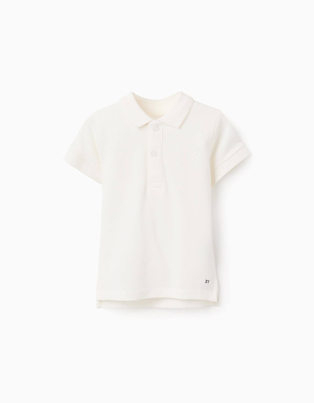 Polo En Coton Blanc