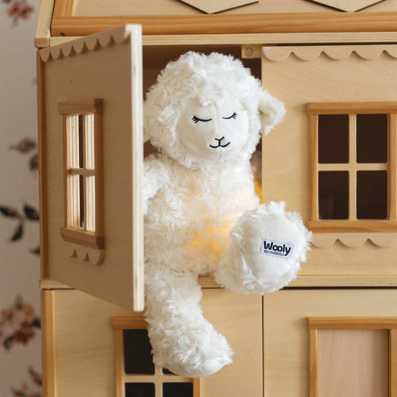 Veilleuse Wooly - Bruits Blancs Blanc