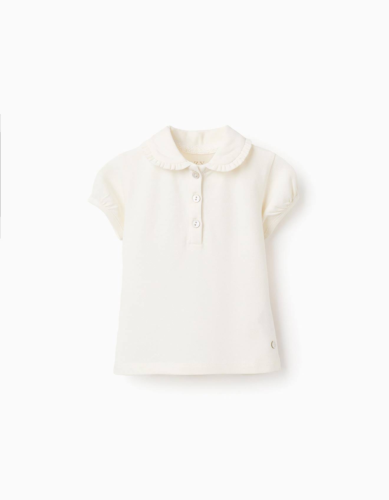 Polo De Avec Volants Blanc
