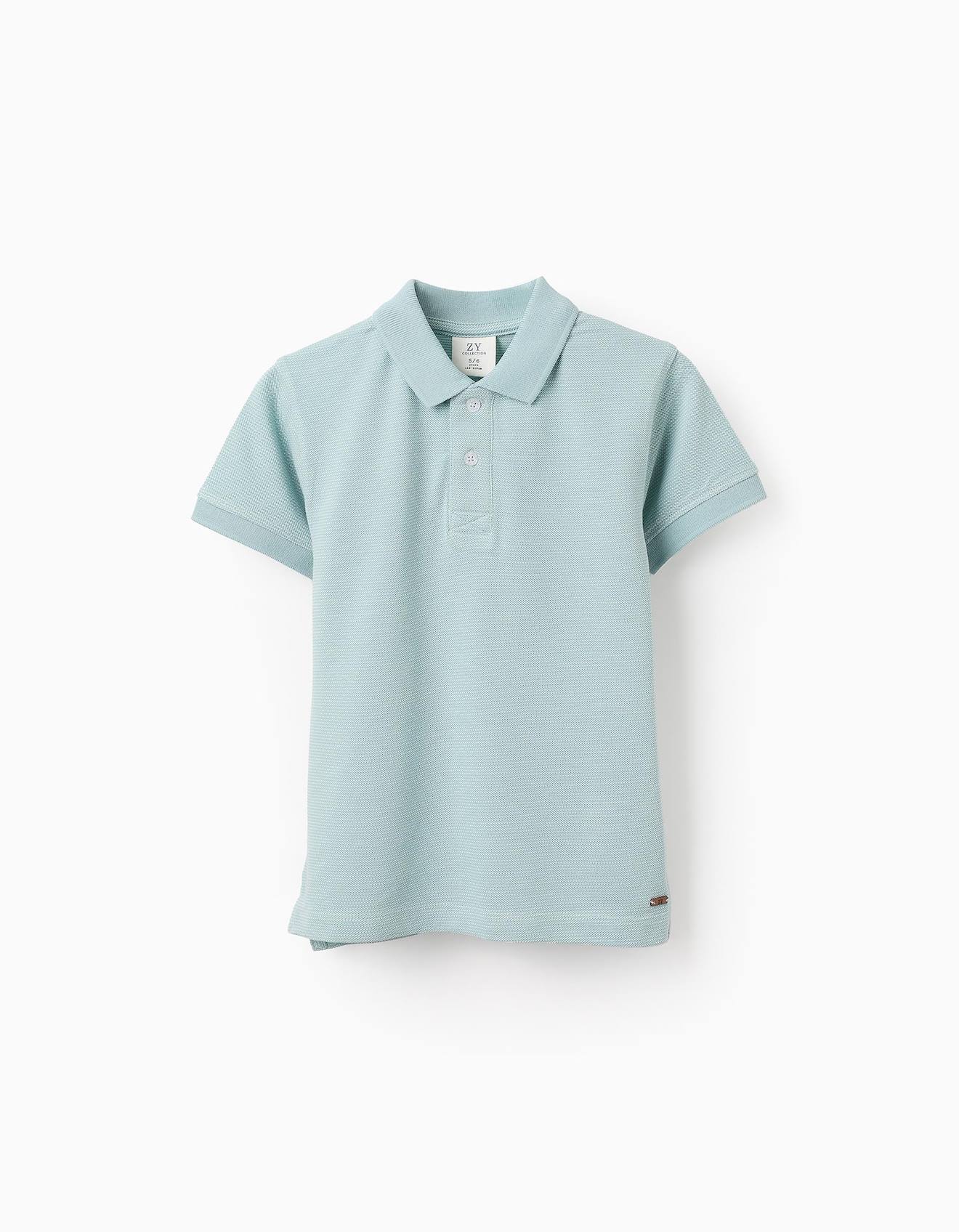 Polo À Pois Bleu Clair