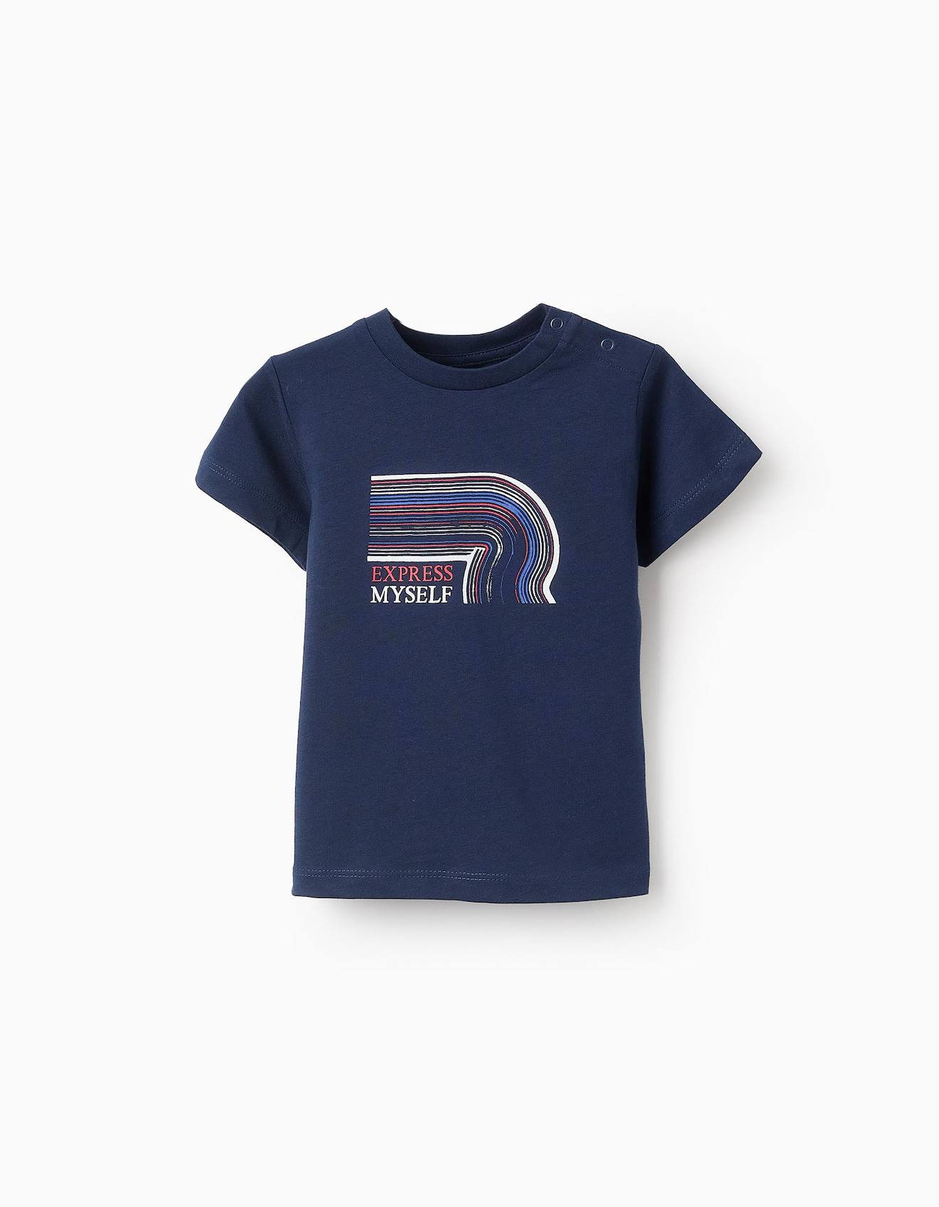 T-shirt À Manches Courtes Bleu Foncé