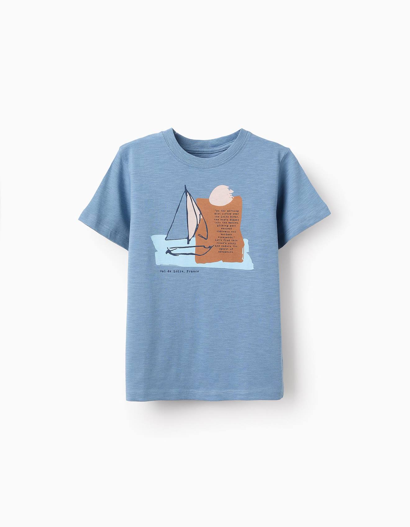 T-shirt De Coton Bleu
