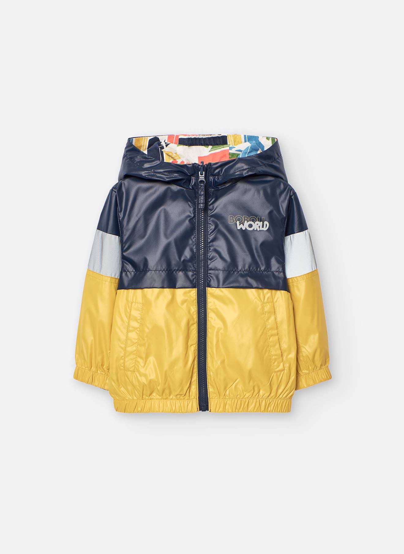 Parka Réversible Avec Capuche Et Fermeture Éclair Multicolore