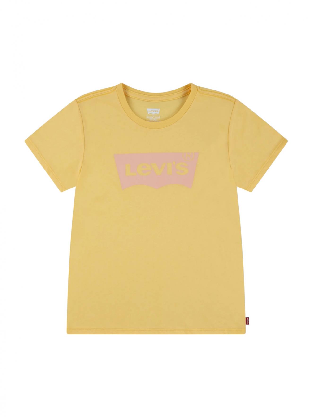T-shirt Manches Courtes Jaune / Rose