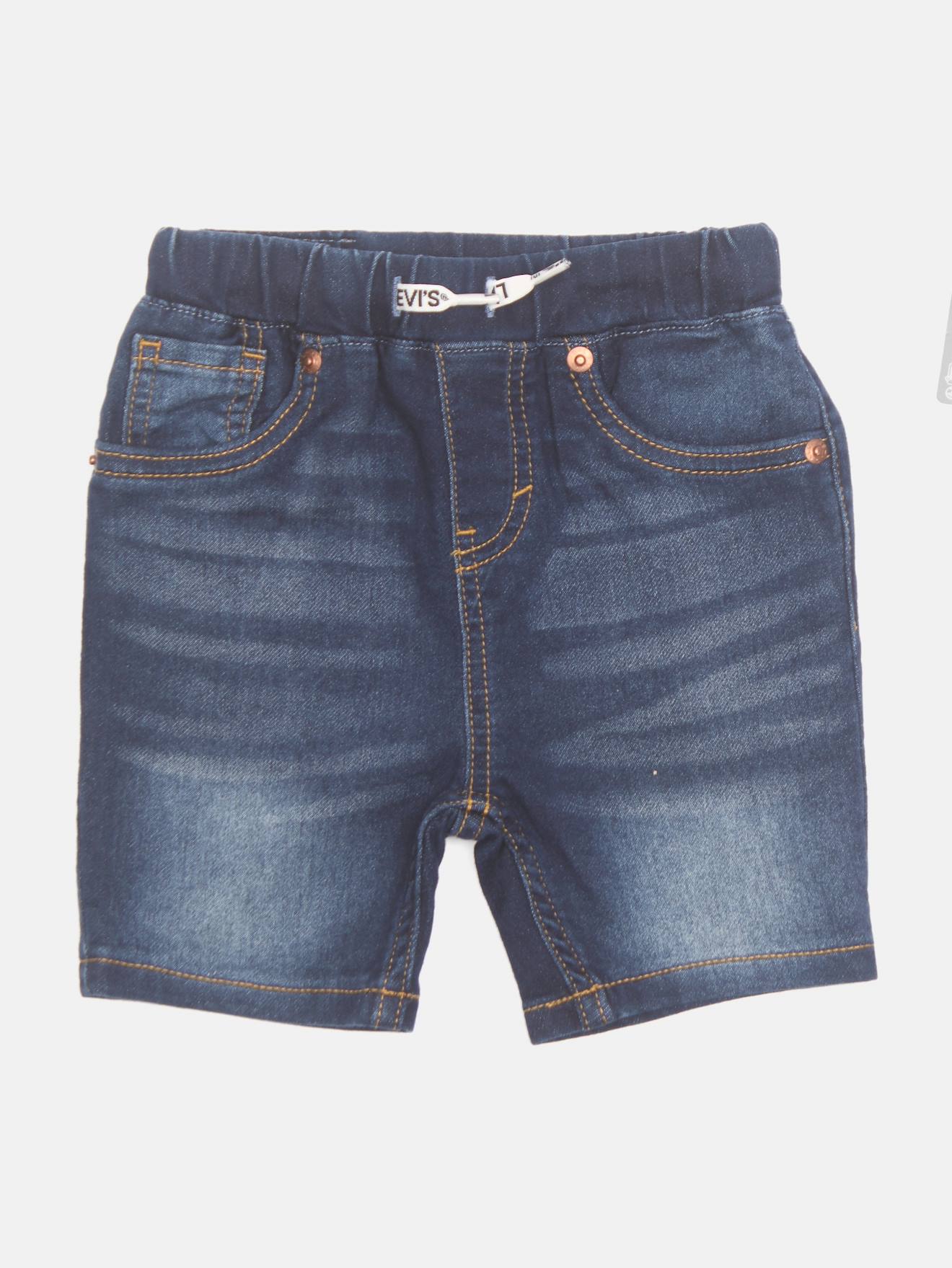 Short Taille Élastique Bleu Foncé