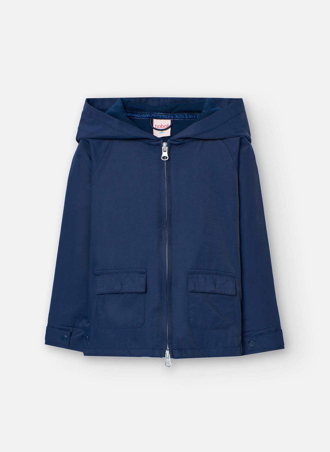 Parka Avec Capuche Et Poches Avant Bleu