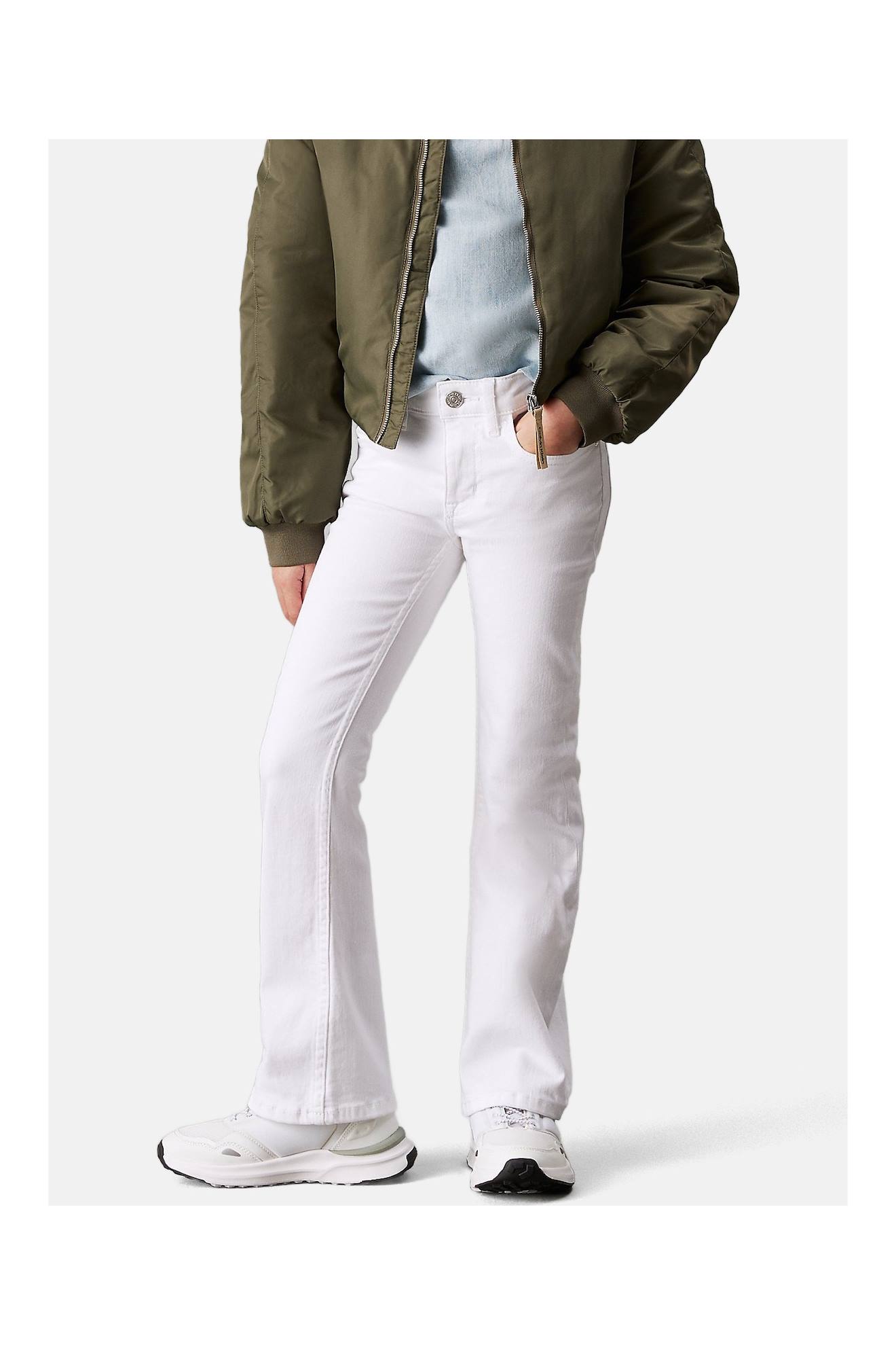 Jean Flare Blanc