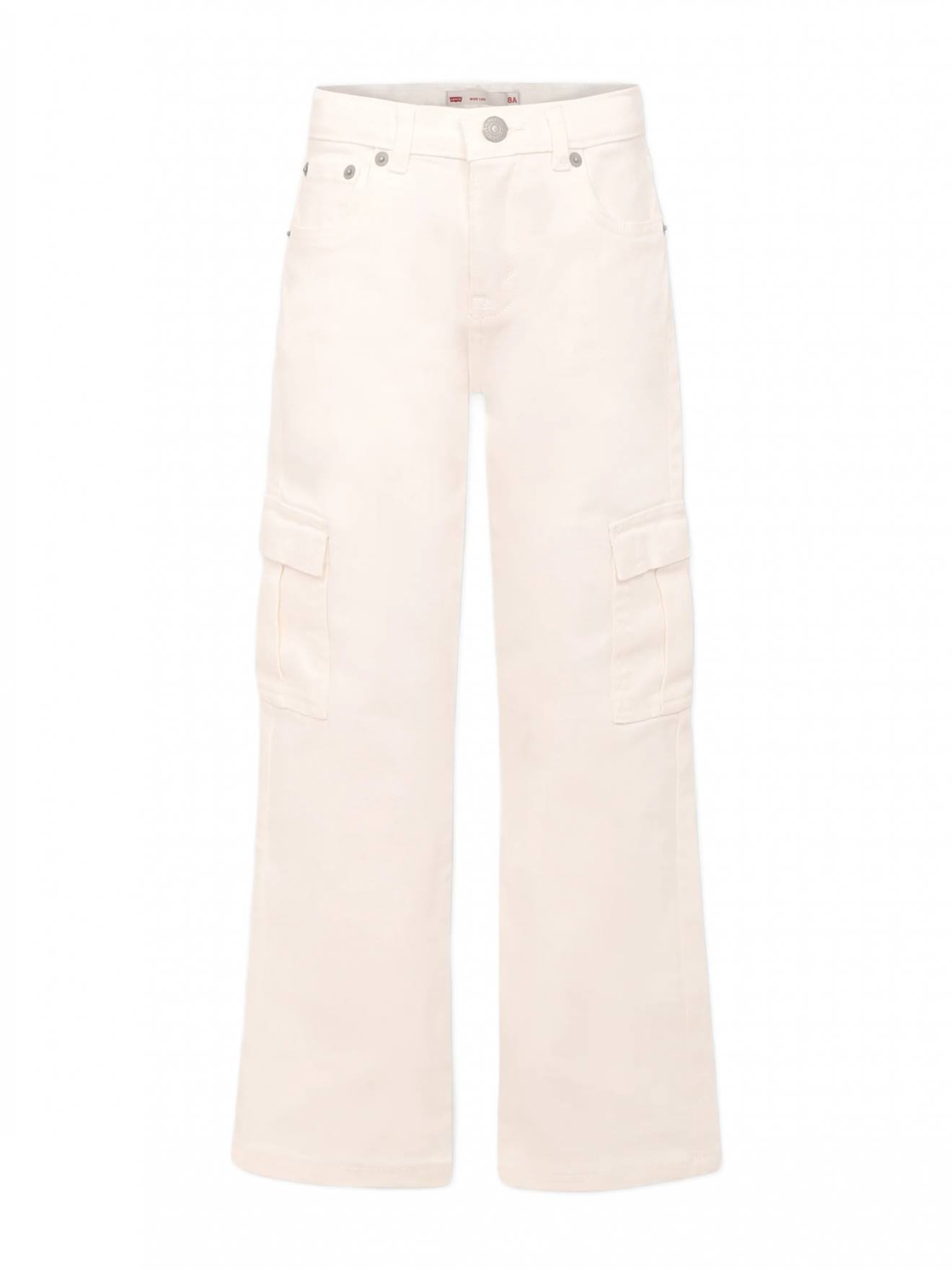 Jean À Poches Blanc Cassé