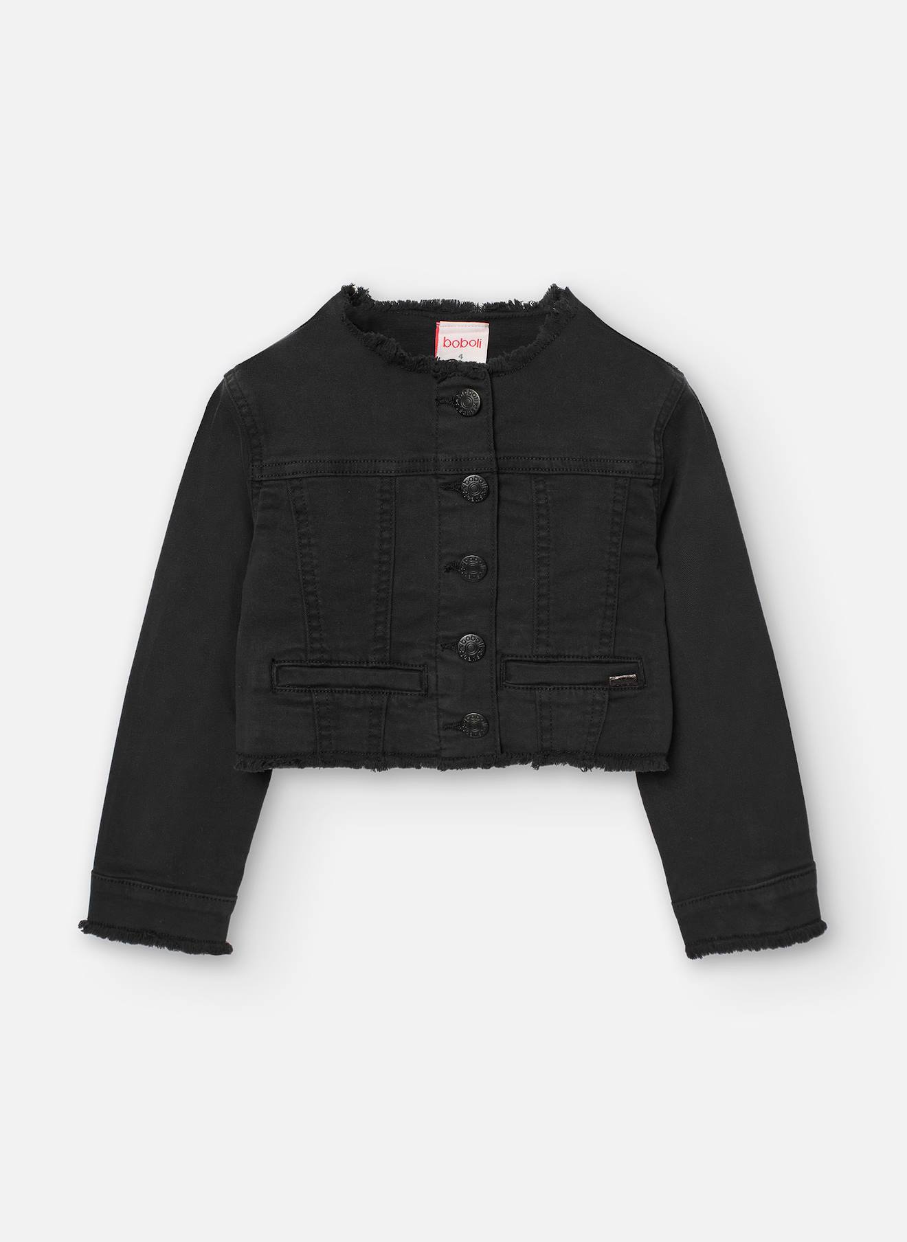 Veste En Toile Stretch Noir