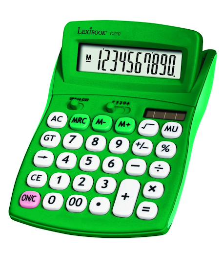 Calculatrice de bureau verte 10 chiffres  - vertbaudet enfant