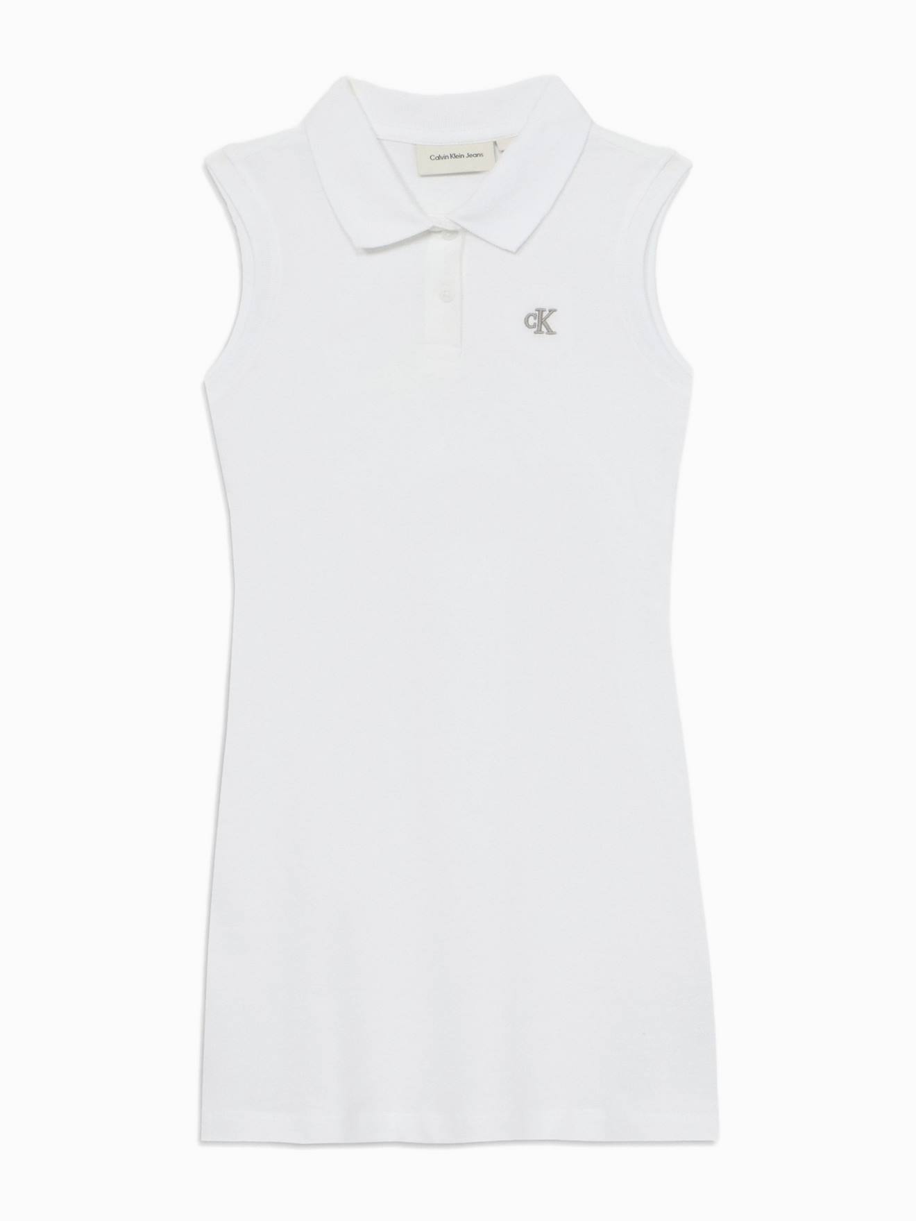 Robe Col Polo Blanc
