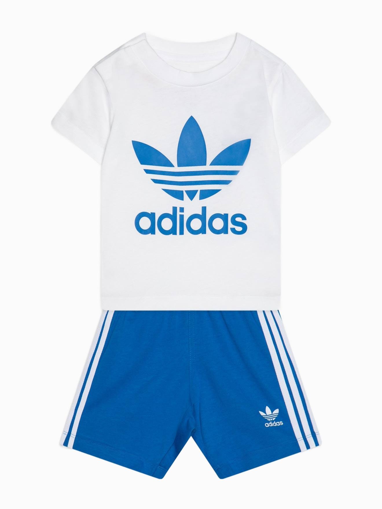 Ensemble Manches Courtes Bleu / Blanc