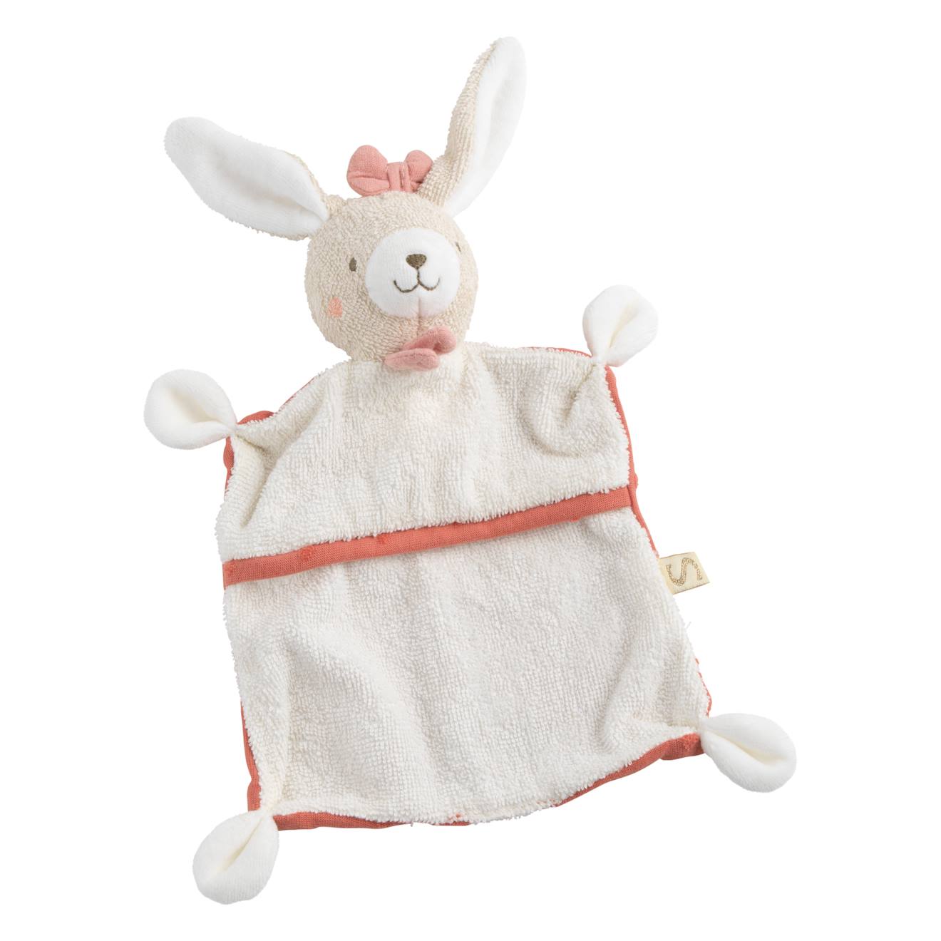 Doudou Mouchoir En Coton Bio Rose