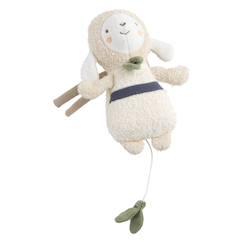 Jouet-Premier âge-Peluches-Peluche mini musical en bouclette coton bio - petit soleil