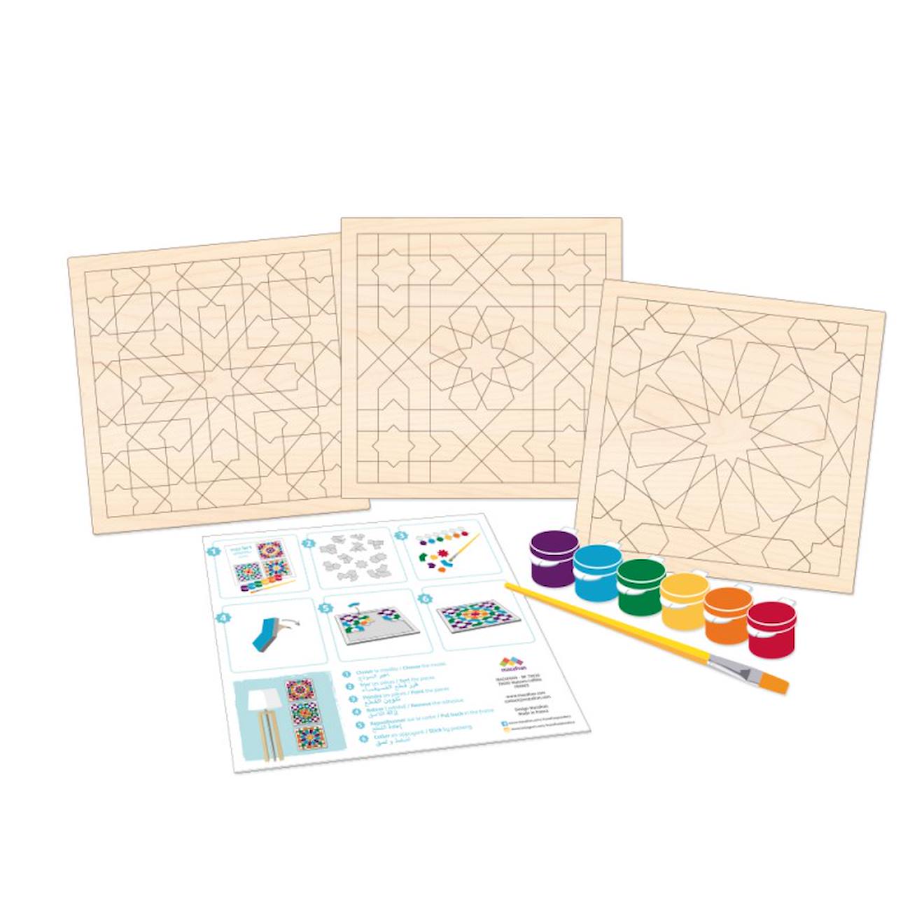 Coffret 3 Mosaïques À Peindre Beige (Mazafran) - Image 1