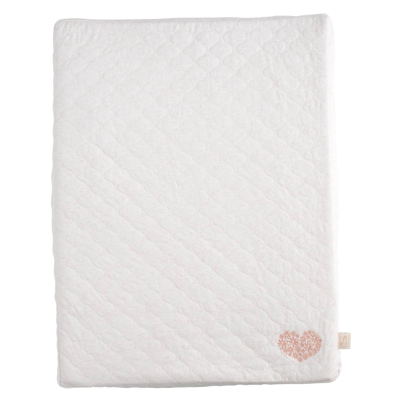 Matelas À Langer En Coton Avec Serviette Beige/rose