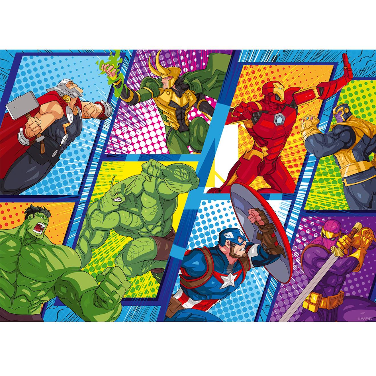 Puzzle Les Avengers Contre Les Méchants 60 Pcs Blanc (Nathan) - Image 1