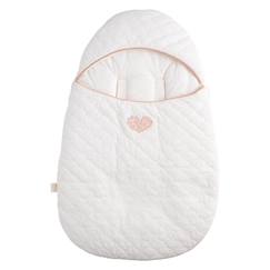 -Nid d'ange bébé 5 attaches en coton matelassé - petit coeur
