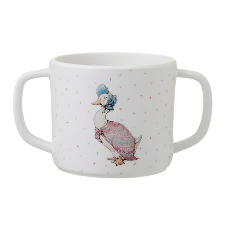 Tasse deux anses avec bec amovible pierre lapin Blanc 2 - vertbaudet enfant 