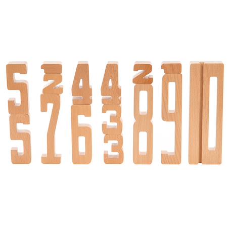 Byastrup - Chiffres En Bois Beige